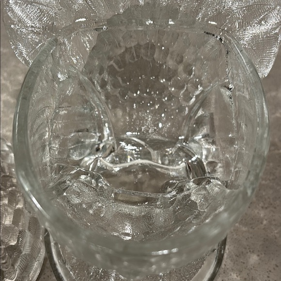 Vintage Clear Glass Turkey Figurine Candy Dish - Picture 9 of 9
